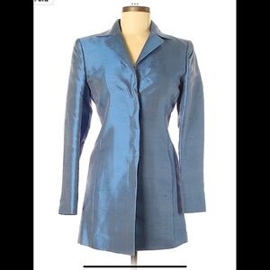 Akris Sky Blue Shantung Silk Blazer